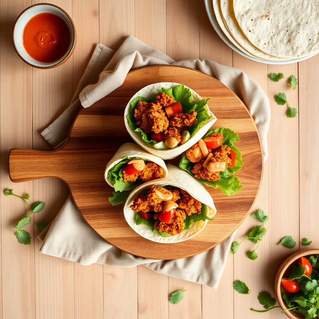 Crispy chicken wraps