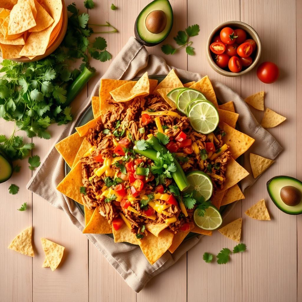 Slowcooker chipotle kip nachos