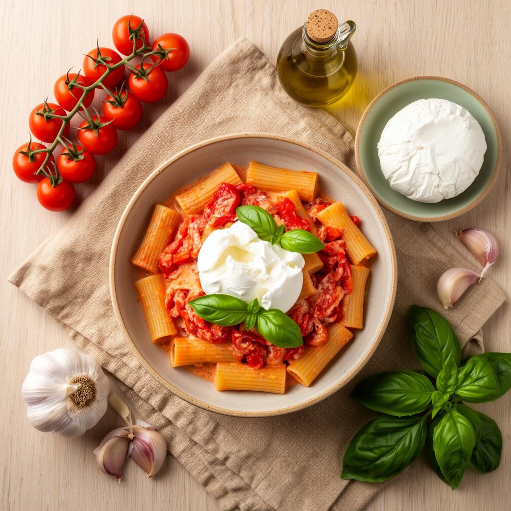 Tomaten Burrata Pasta